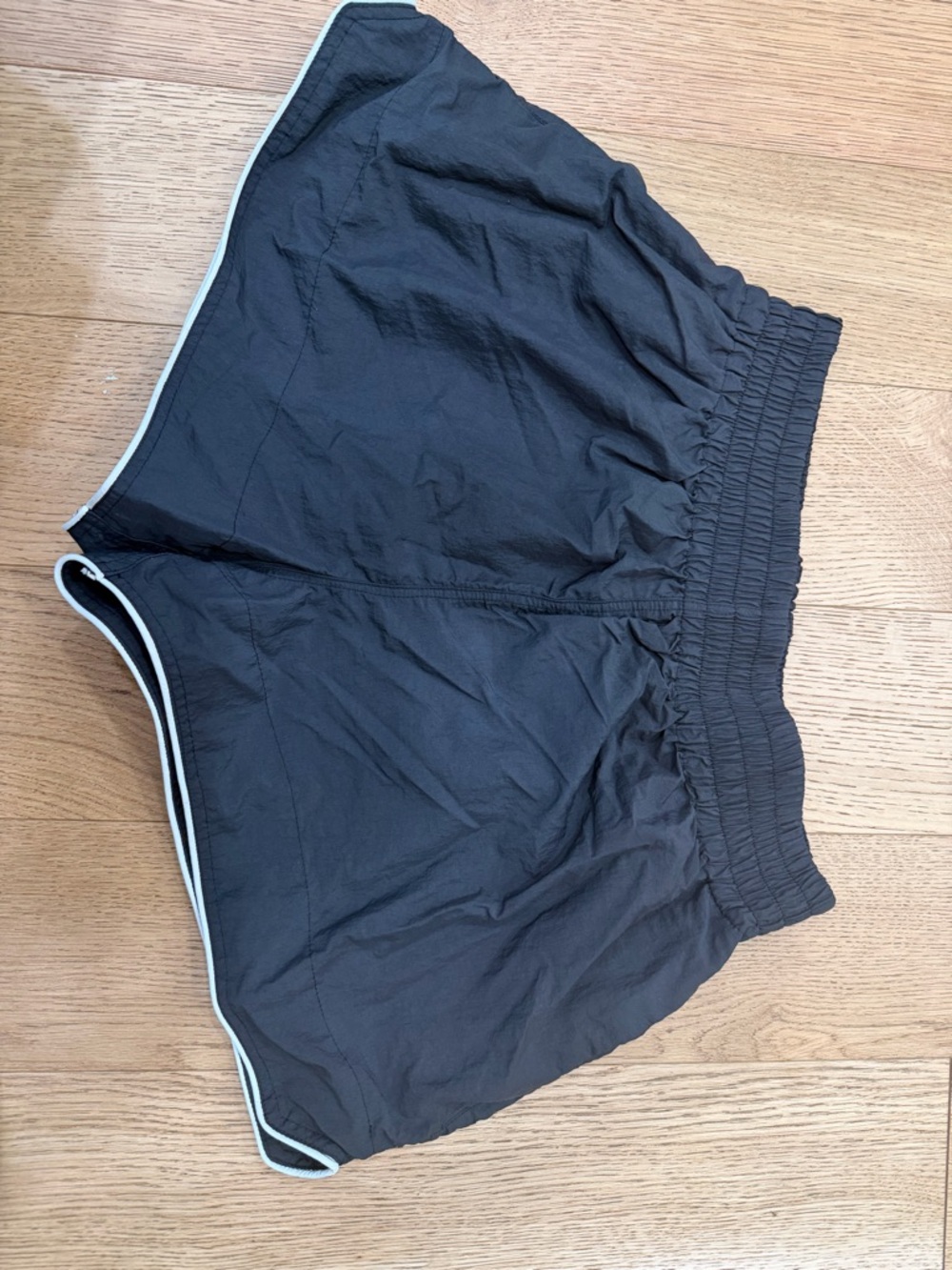 BDG Black Athletic Shorts with White Outline Stiching
